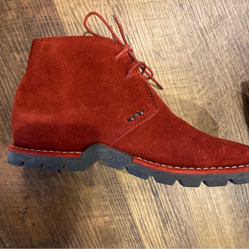 Cole Haan Burnt Red Suede Ankle Boots D11150 - Picture 5 of 5